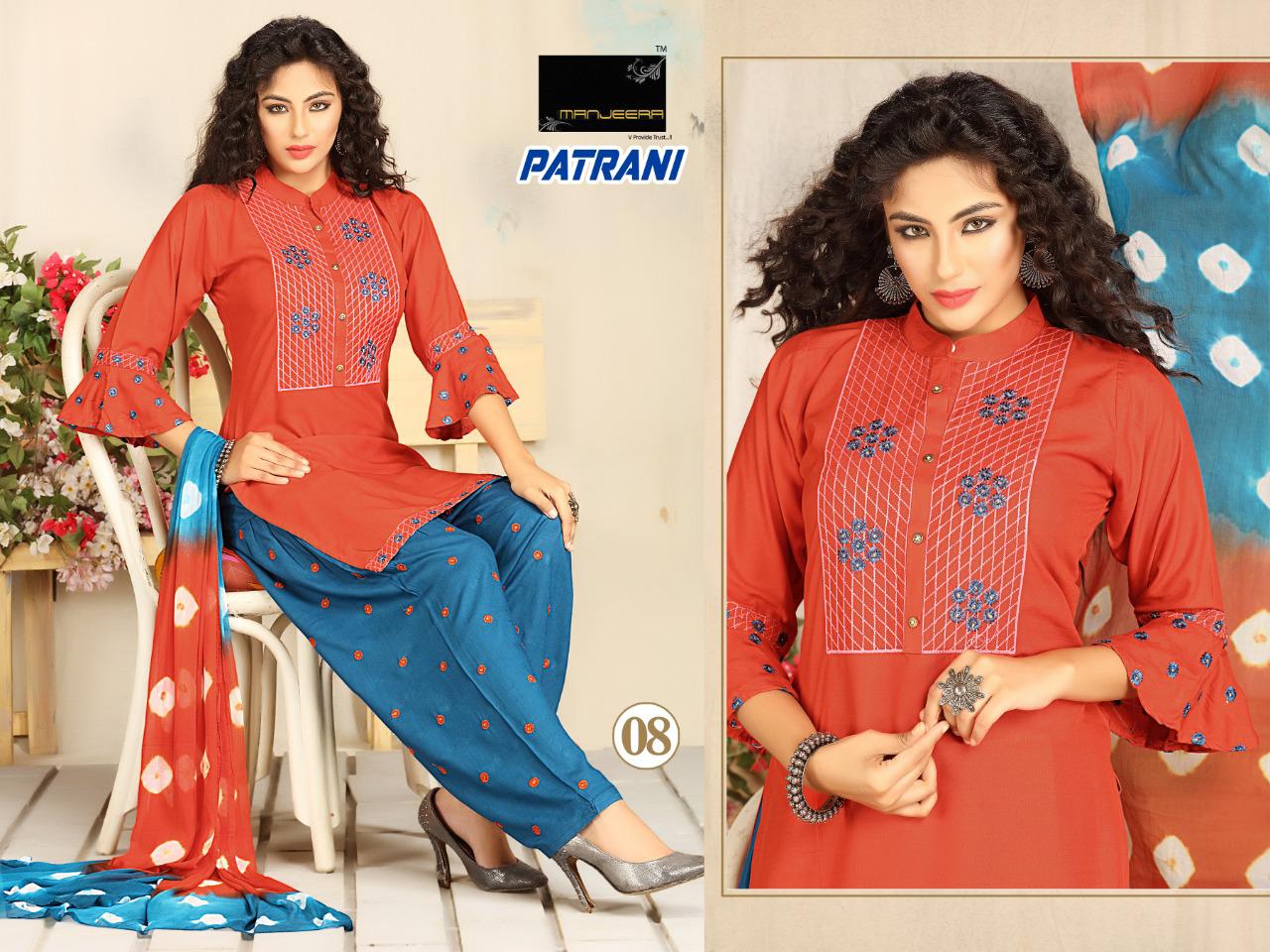Manjeera Patrani 1 Rayon With Bell Sleeves Latest Fancy Designer Readymade Dress Collection